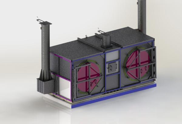 Современные полуавтоматические,                  двух камерные (двух ретортные)                  углевыжигательные печи, — фото 4